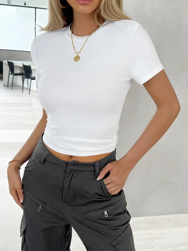 Women's Solid Crop T-Shirt - Perfect for Daily Wear