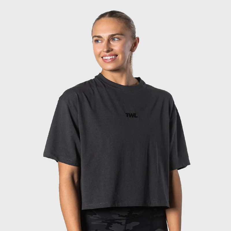 TWL - WOMEN'S OVERSIZED CROPPED T-SHIRT - PHANTOM