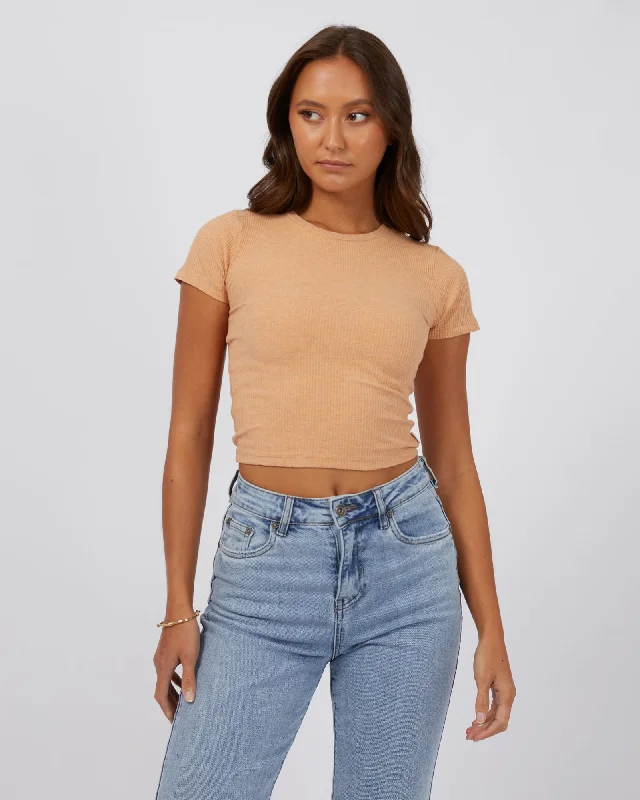 Bella Crop Tee Peach