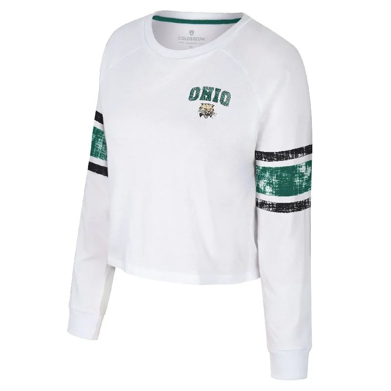 Ohio Bobcats Women's Cropped Long-Sleeve T-Shirt