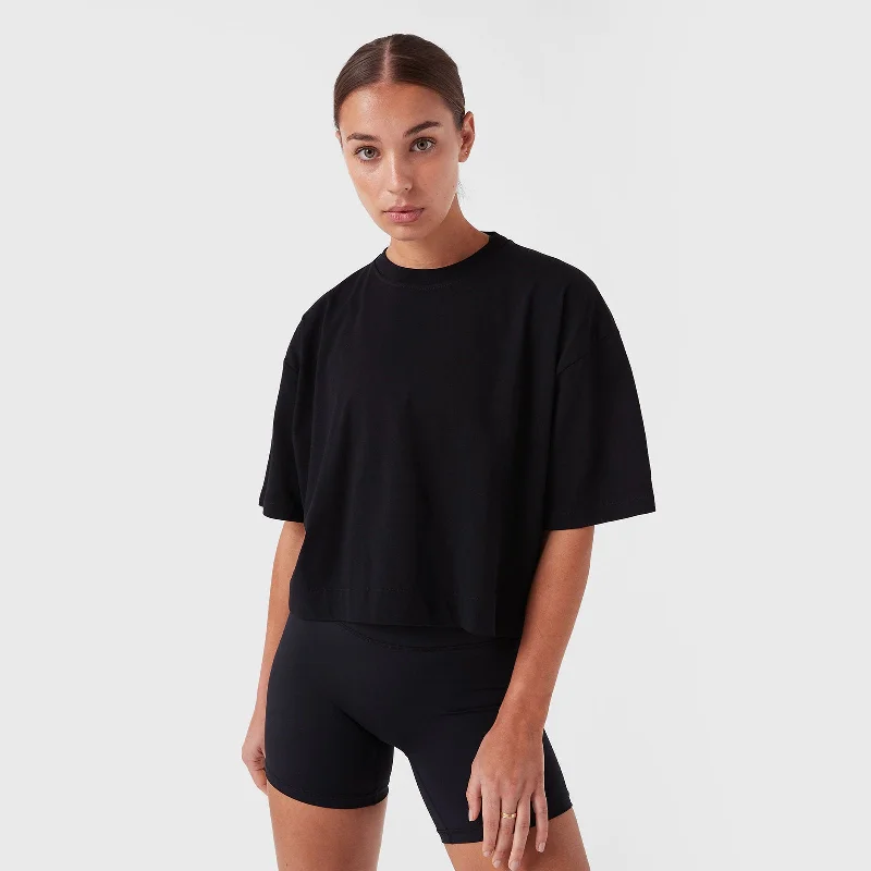 REC GEN - Women's Float Crop Tee - Black