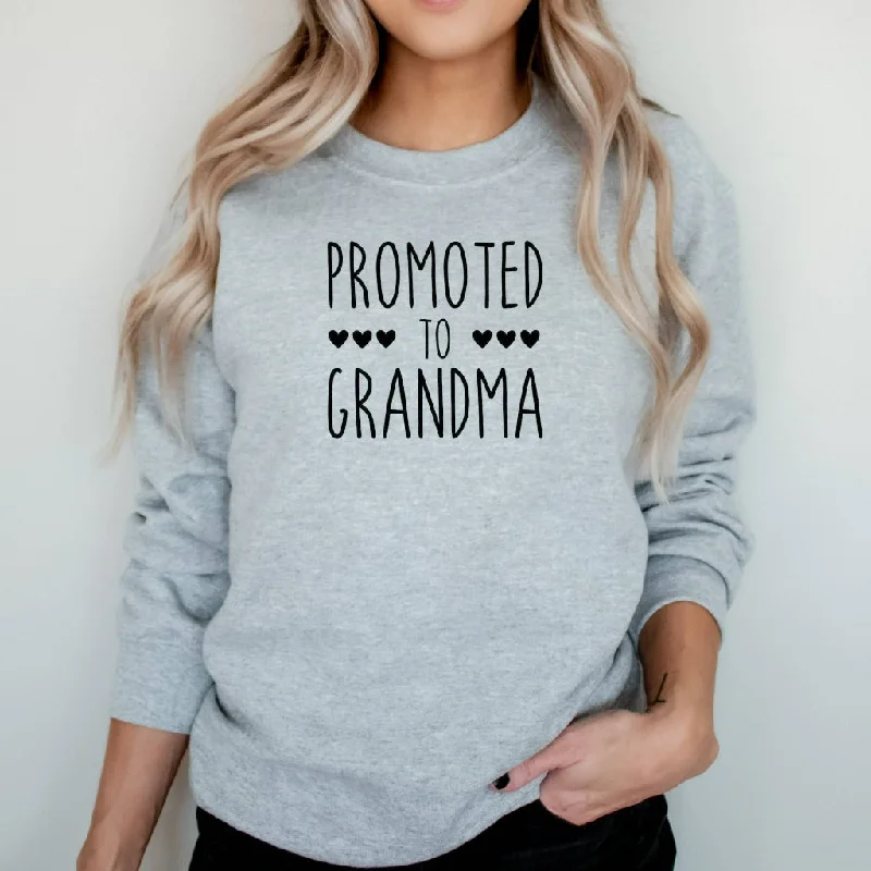 Promoted to Grandma Crewneck Sweatshirt, Gift for New Grandma, Baby Announcement Shirt