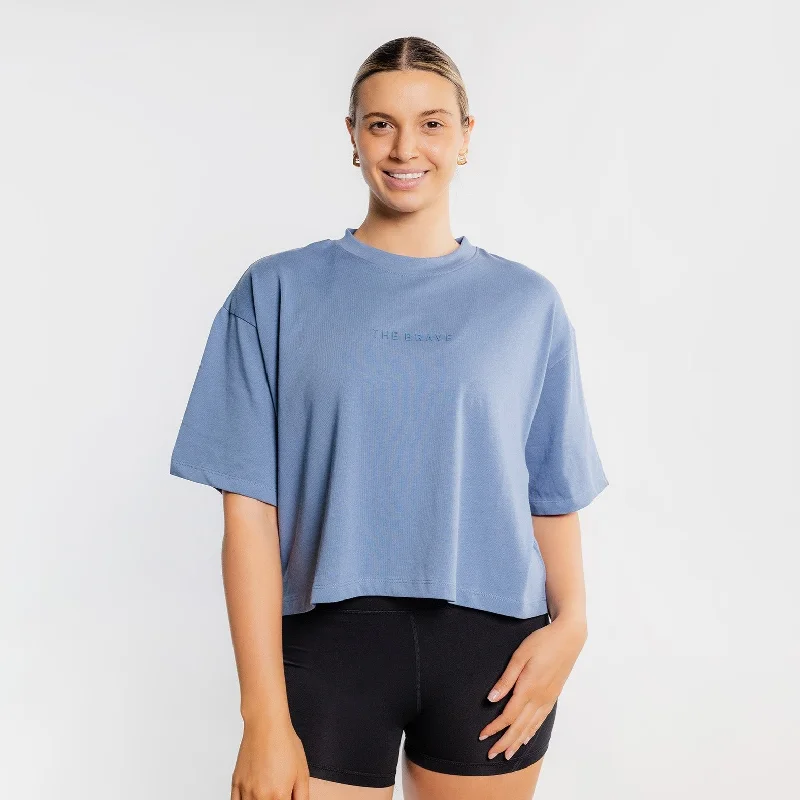 THE BRAVE - WOMEN'S LIFESTYLE OVERSIZED CROPPED T-SHIRT - GLACIER