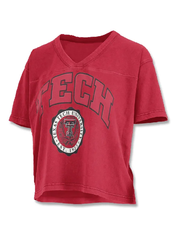 Texas Tech Press Box "Sycamore Puff" Oversized Crop Top