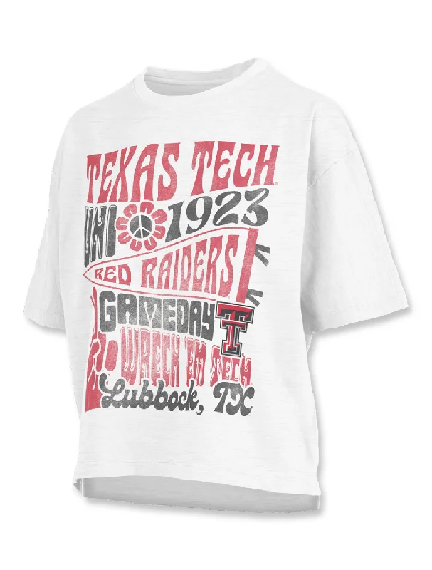 Texas Tech PressBox "Meadow" Cropped Oversized Slub Top