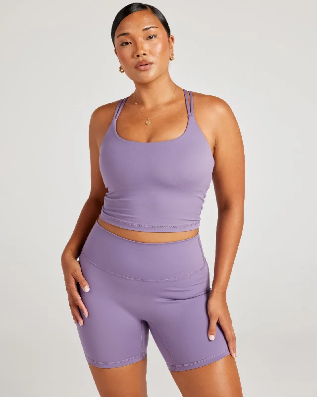 Aura Thin Strap Tank - Grape