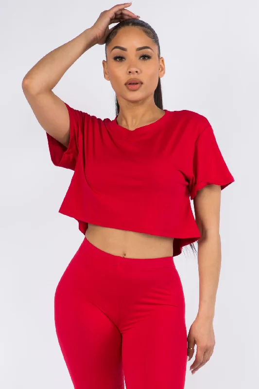 Sporty Crop Top T-Shirt