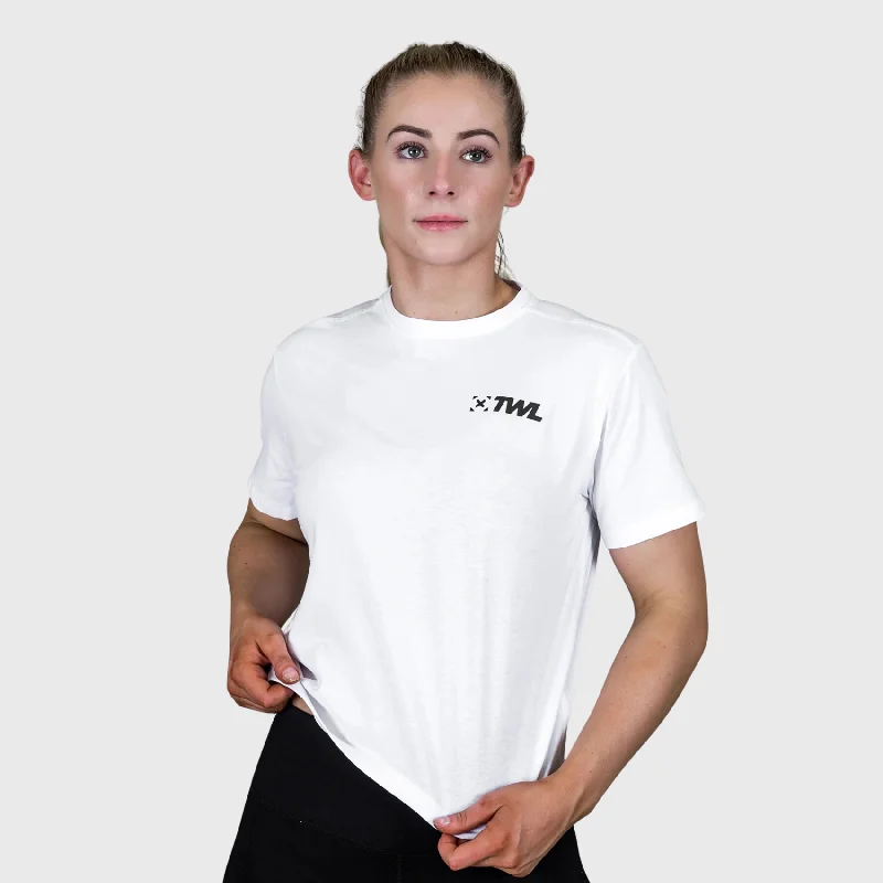 TWL - WOMEN'S EVERYDAY CROPPED T-SHIRT SL - WHITE/BLACK