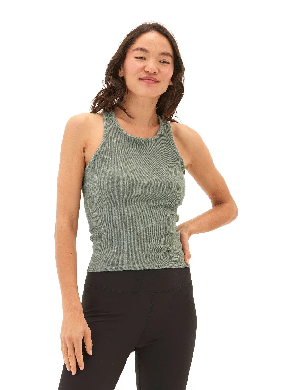 Kensi Heather Luxe Rib Crop Tank