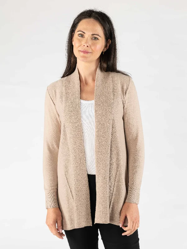 Lacy pattern edge to edge cardigan