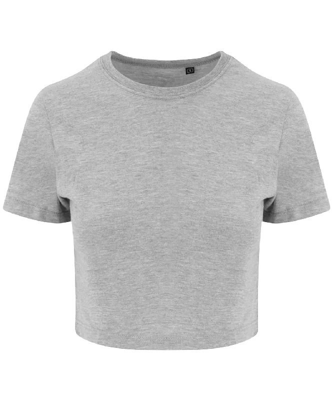 Heather Grey - Women's triblend cropped T