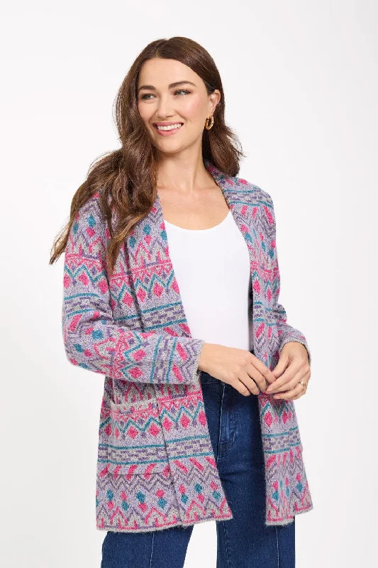 Fairisle cardigan MF-539 GREY