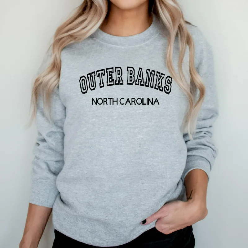 Outer Banks North Carolina Crewneck Sweatshirt, Unisex NC Beach Sweatshirt for Her