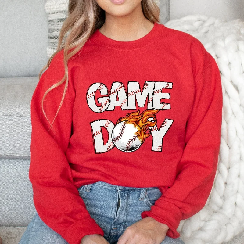 Game Day Baseball Sweatshirt, Baseball Crewneck, Baseball School Spirit Shirt, Baseball Mom, Baseball Mama Gift