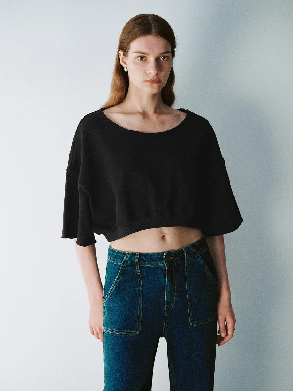 Cropped Oversized Short Sleeve T-Shirts