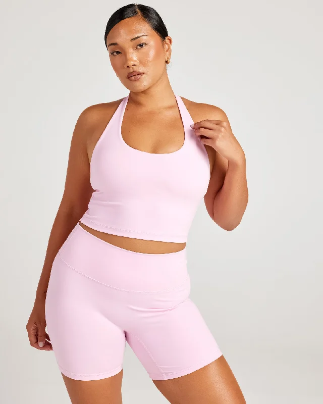 Aura Halter Tank - Candy Pink