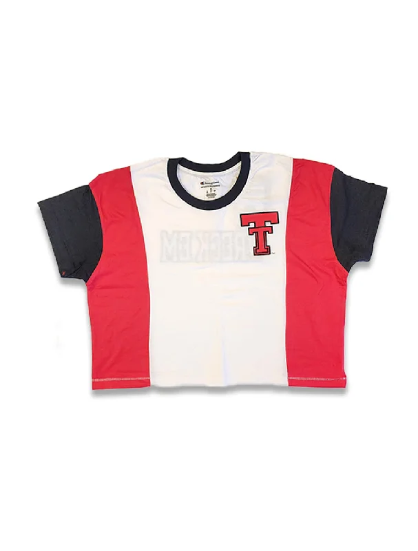 *Champion Women's Super Fan "Wreck Em Part 3" Crop Color Blocked Tee