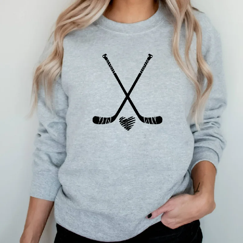 Hockey Sticks Crewneck Sweatshirt, Hockey Mom Shirt, Hockey Dad, Hockey Team Shirts