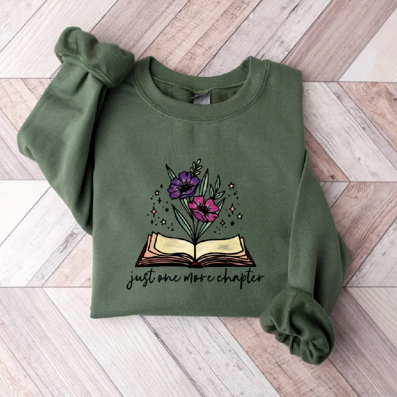 One More Chapter Sweatshirt, Book Lover Crewneck, Book Nerd Gift, Librarian Shirt, Read Shirt, Reading Sweatshirt