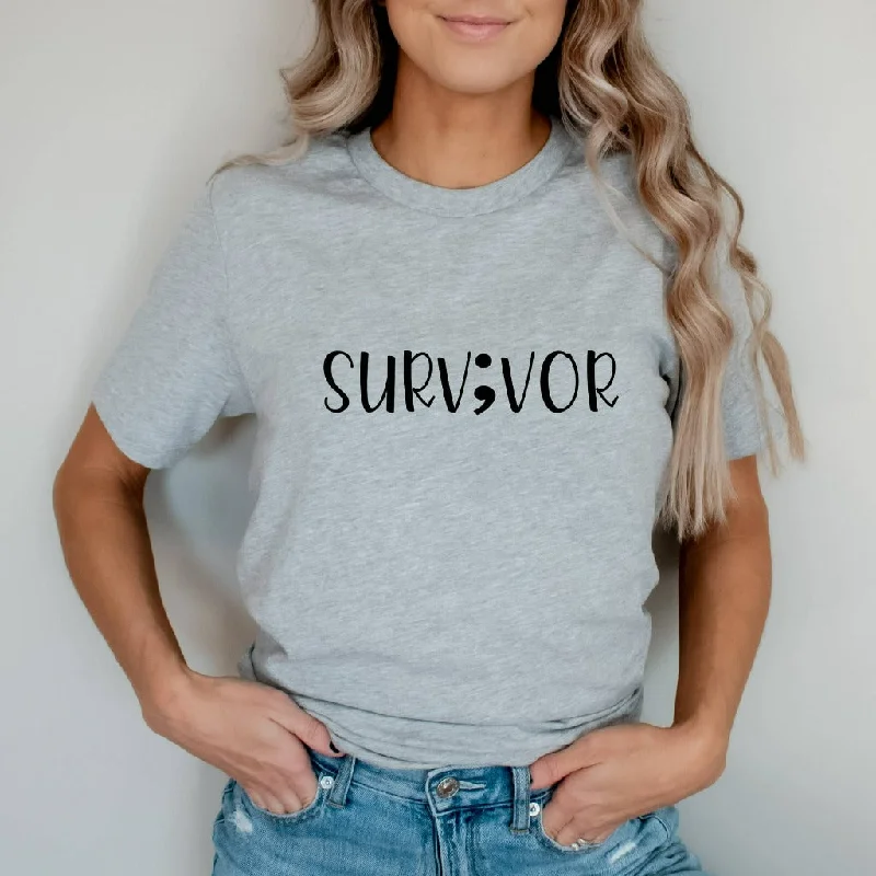 Semicolon Shirt, Survivor TShirt, Mental Health Awareness Graphic Tee, Your Story Isn't Over