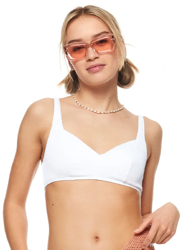 Roxy Love The Sun Ray Bikini Top - Bright White