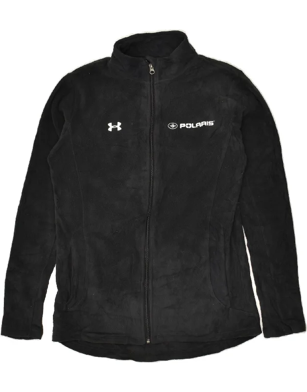 UNDER ARMOUR Womens Fleece Jacket UK 12 Medium Black Polyester