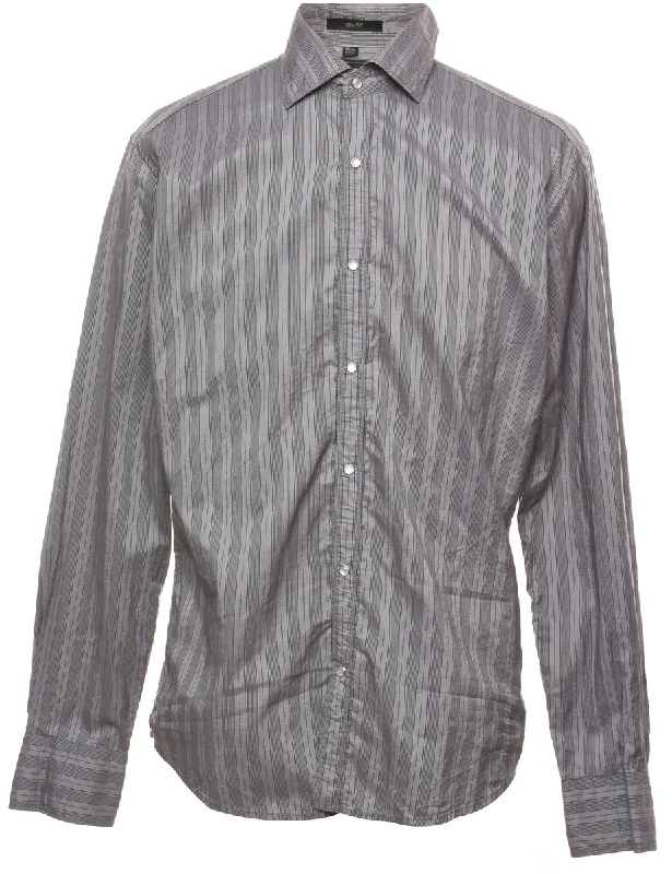 Van Heusen Grey Classic Western Shirt - L