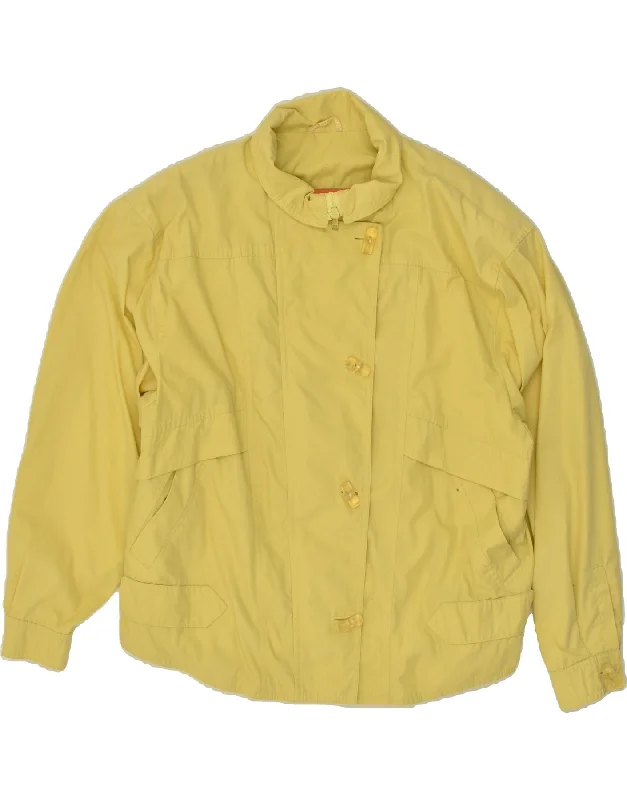 VINTAGE Womens Bomber Jacket US 14 XL Yellow