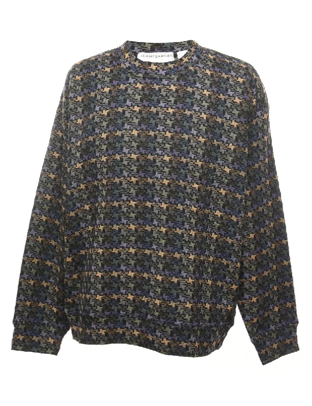 Woven Patterned Multi-Colour Jumper - XL