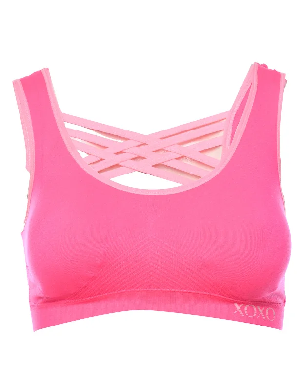 XOXO Hot Pink Sports Bra - M