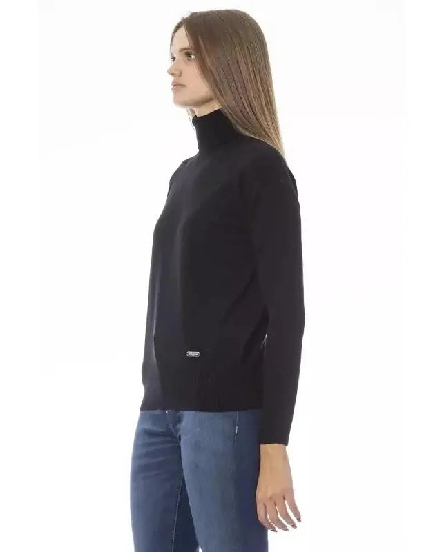 Baldinini Trend Women's Black Wool Sweater - 42 IT