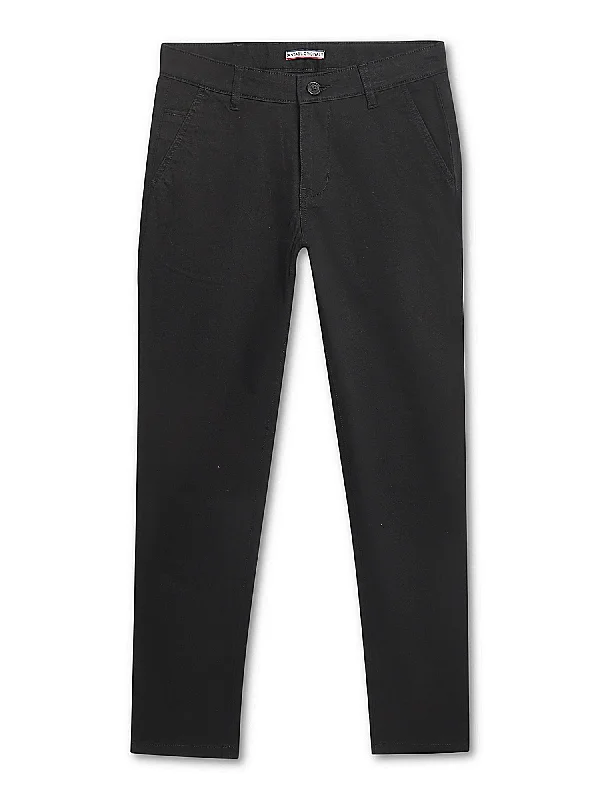 Boys Casual Black Trousers