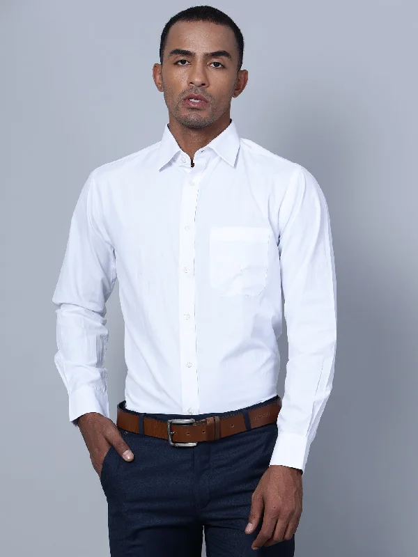 Men White Formal Shirt