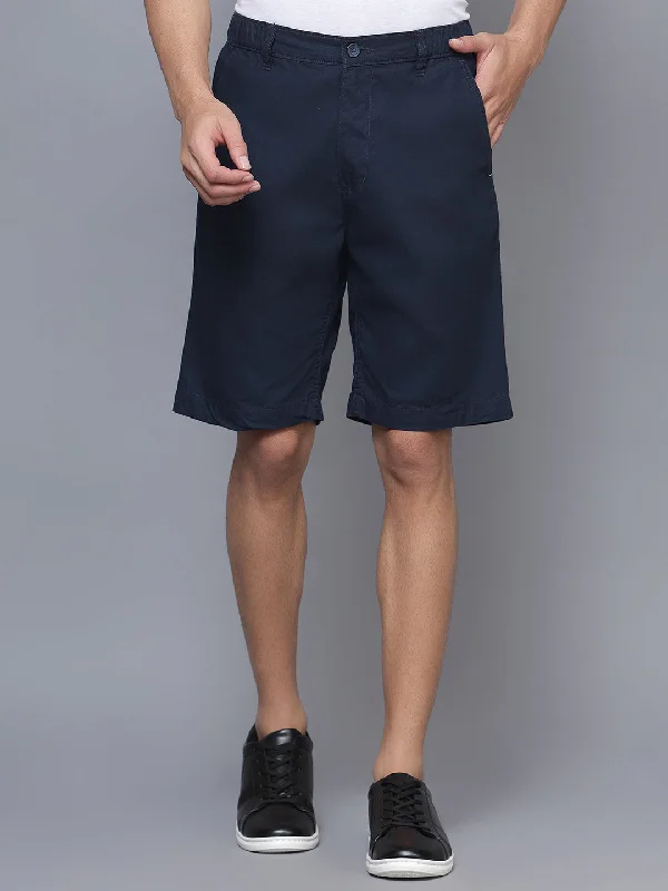 Men Navy Blue Shorts