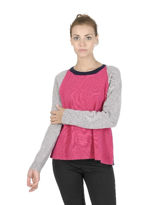 Crown of Edinburgh Cashmere Women's Round Neck Cashmere Sweater in Multicolor - 40 EU