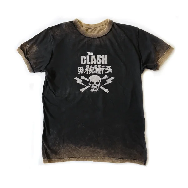 Amplified - Vintage The Clash Skull T-Shirt - Acid Wash Black