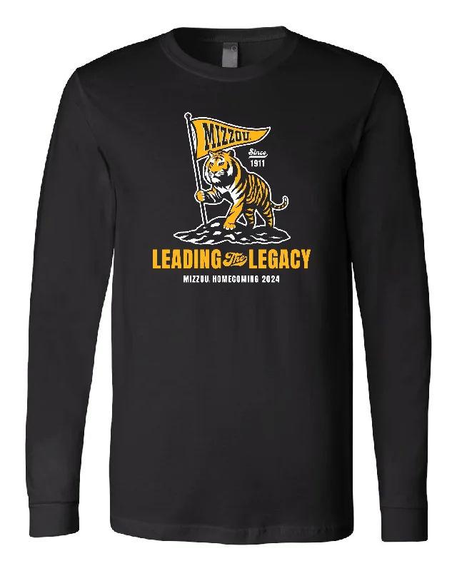 Mizzou Tigers 2024 Official Homecoming Leading the Legacy Black Long Sleeve T-Shirt