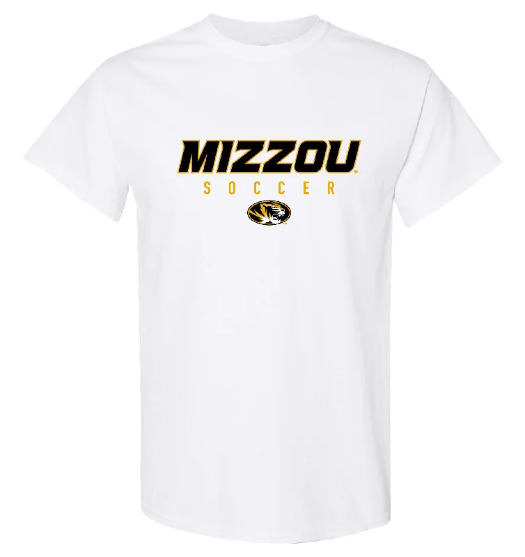 Mizzou Tigers 2024 Soccer Oval Tiger Head White T-Shirt