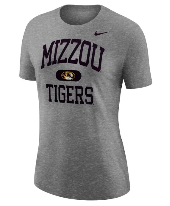 Mizzou Tigers Nike® 2024 Juniors Varsity Oval Tiger Head Grey T-Shirt