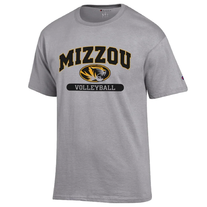 Mizzou Volleyball Grey Short Sleeve Crew Neck T-Shirt