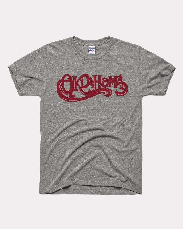 Oklahoma Sooners Script Vintage Grey T-Shirt