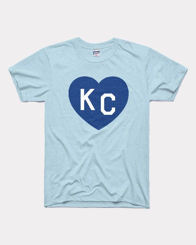 Powder Blue and Navy KC Heart T-Shirt