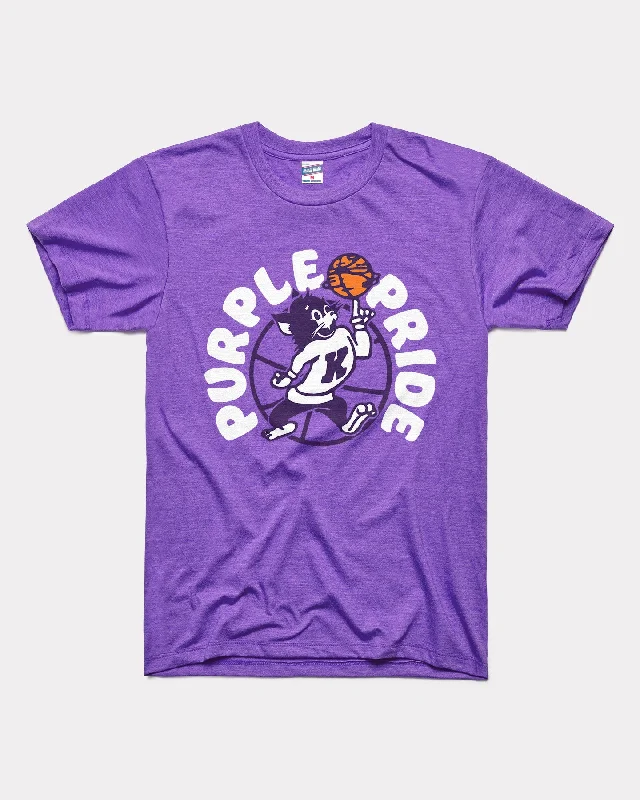 Purple Pride KSU Basketball Spin Purple T-Shirt