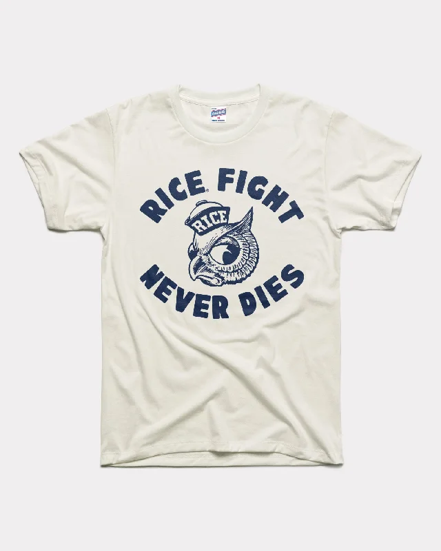 Rice Owls Fight Vintage White T-Shirt