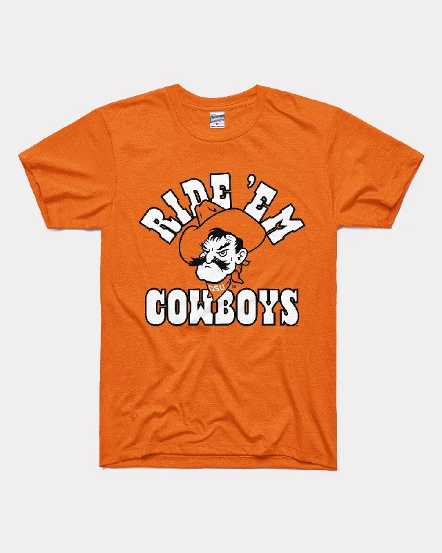 Ride 'Em OSU Cowboys Mascot Arch Orange T-Shirt