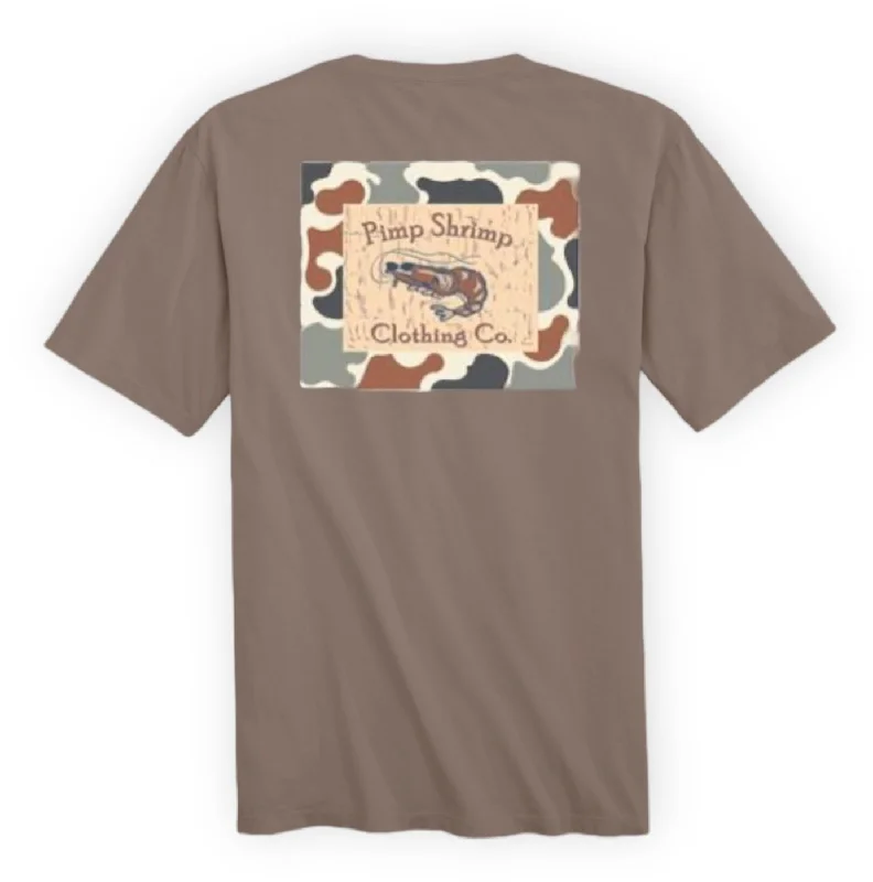 Short Sleeve Camo-Back Pocketed T-Shirt