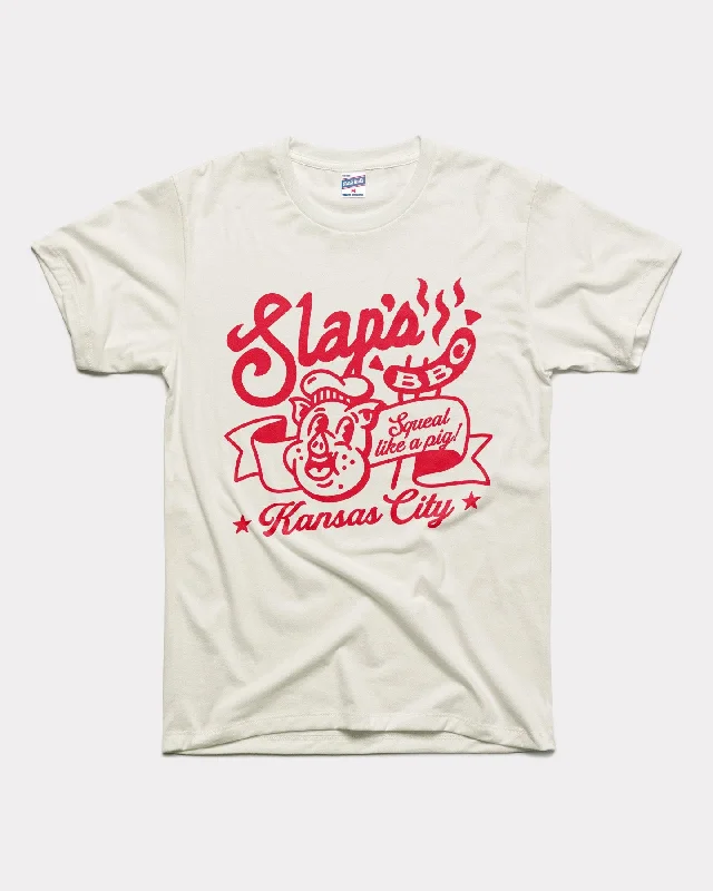 Slaps BBQ Squeal Like A Pig Vintage White T-Shirt