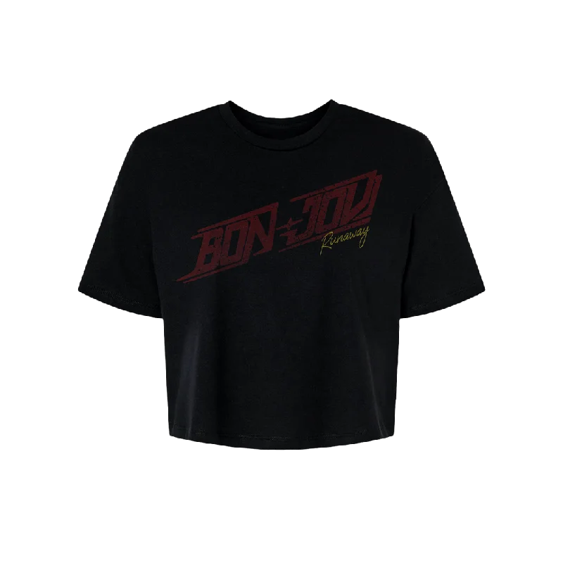 Bon Jovi Runaway Logo Crop T-Shirt