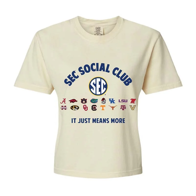 SEC Social Club Cropped Short Sleeve T-Shirt